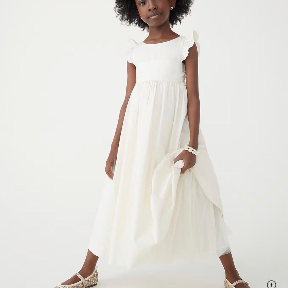CREWCUTS SIZE 10 Girls' Tulle Skirt flutter-sleeve dress